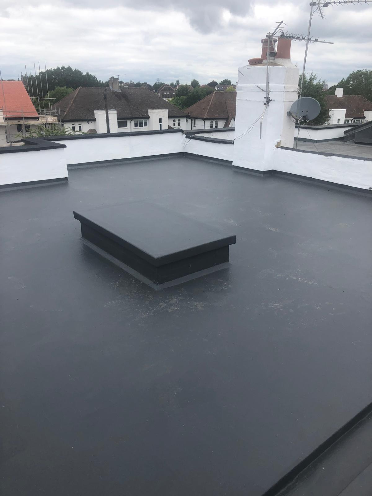 Finished flat roof surface by Alliance Roofing London